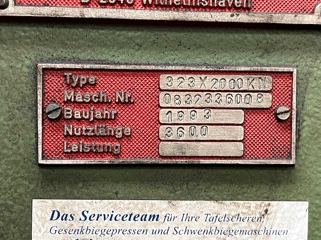 Helmut lotze 323 – 2000 kn - hydraulische cnc kantbank - afbeelding 4 van  14