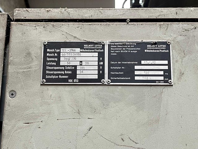 Helmut lotze 323 – 2000 kn - hydraulische cnc kantbank - afbeelding 5 van  14