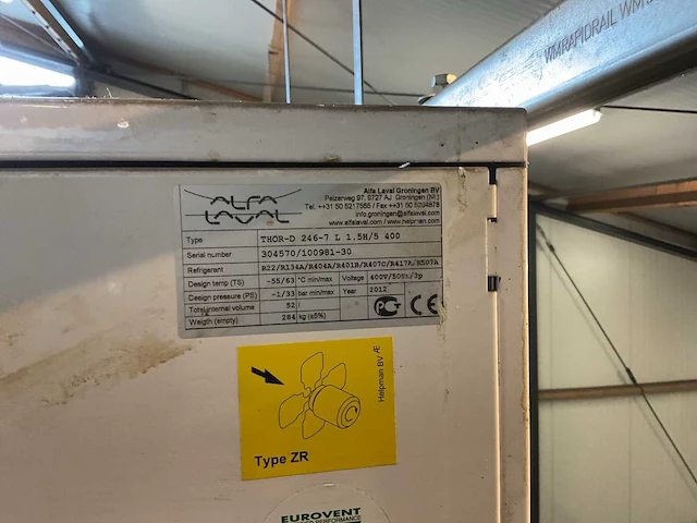 Helpman alfa laval - 2012 - thor-d 246-7 l 1.5/5 400 - verdamper (c) - afbeelding 6 van  8