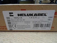 Helukabel - h05z-k - 1x 0,75 mm2 - installatiedraad 100 mtr (22x) - afbeelding 2 van  2