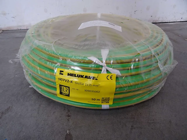 Helukabel - h07v2-k 1x 35mm2 gn/ge - montagedraad 50 mtr - afbeelding 1 van  2