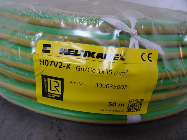 Helukabel - h07v2-k 1x 35mm2 gn/ge - montagedraad 50 mtr - afbeelding 2 van  2