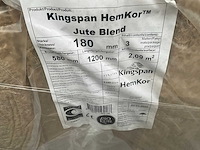 Hemkor - jute blend-hennep 180 mm (8 pak = 16,72 m2) - 1200 mm x 580 mm x 180 mm - isolatie - afbeelding 9 van  10