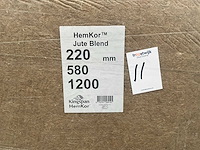 Hemkor - jute blend-hennep 220 mm (8 pak = 16,72 m2) - 1200 mm x 580 mm x 220 mm - isolatie - afbeelding 3 van  4