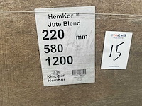 Hemkor - jute blend-hennep 220 mm (8 pak = 16,72 m2) - 1200 mm x 580 mm x 220 mm - isolatie - afbeelding 8 van  9