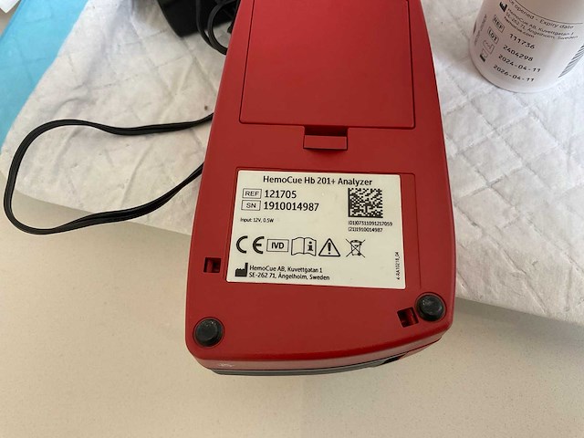 Hemocue hb201+ hemoglobinemeter - afbeelding 4 van  5