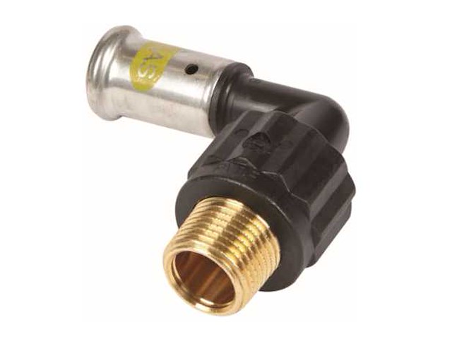 Henco - 5pkg-2004 male - 20mm x 1/2" - gas overgangsknie (20x) - afbeelding 1 van  2