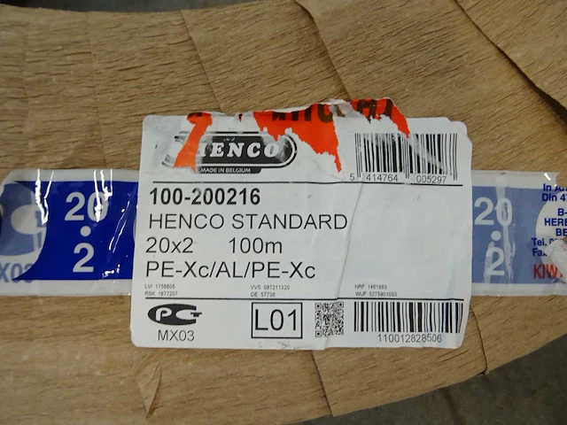 Henco - standard pe-xc/al/pe-xc - meerlagenbuis 100 mtr 20x2 - afbeelding 2 van  2