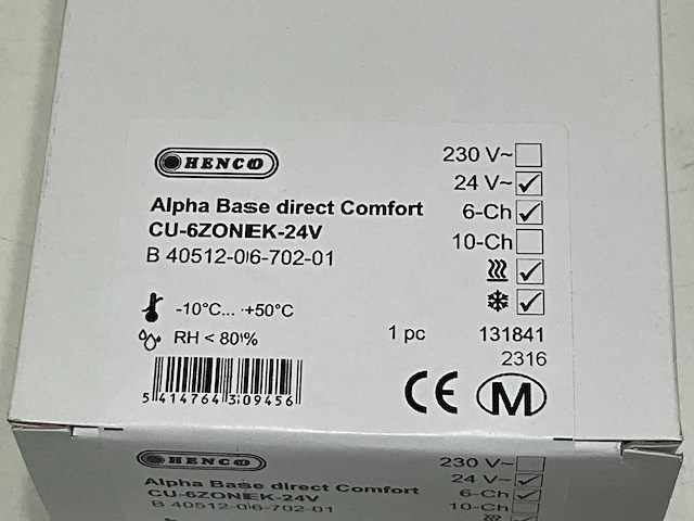 Henco comfort line alpha base zoneregeling 6 zones - afbeelding 4 van  4