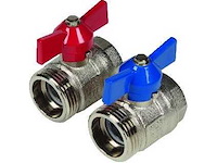Henco kogelkraan 3/4"x 1" met dichting vernikkeld (3x) - afbeelding 1 van  3
