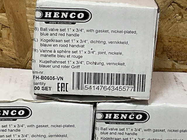Henco kogelkraan 3/4"x 1" met dichting vernikkeld (3x) - afbeelding 3 van  3