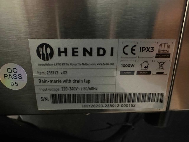 Hendi - au-bain-marie - afbeelding 4 van  4