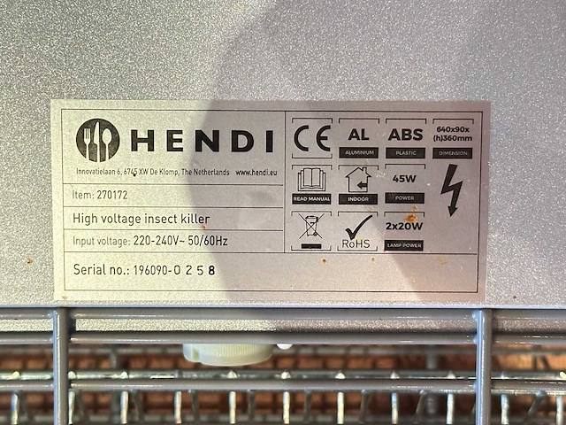 Hendi - insectenverdelger - afbeelding 2 van  2