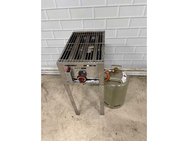 Hendi - rvs gas grill master en gas fles - afbeelding 2 van  5