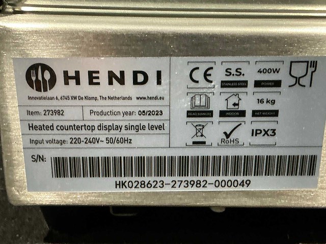 Hendi 2023 warmhoudvitrine - afbeelding 6 van  6