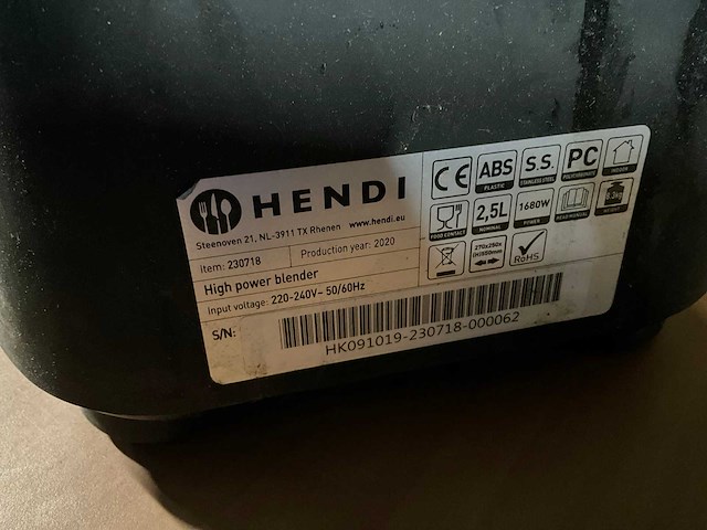 Hendi 230718 blender - afbeelding 5 van  5