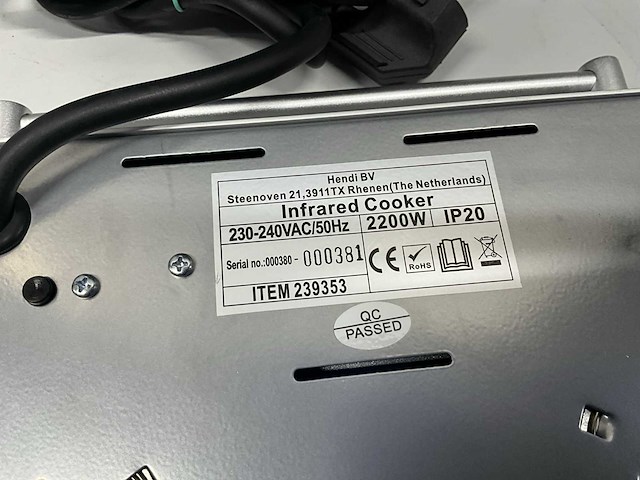 Hendi 239353 infrarood kookplaten (2x) - afbeelding 7 van  7