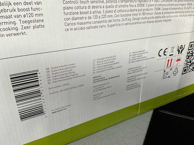 Hendi 239414 inductie kookplaat (2x) - afbeelding 4 van  5
