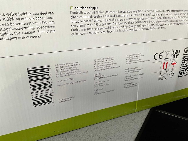 Hendi 239414 inductie kookplaat (2x) - afbeelding 4 van  5