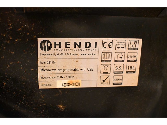 Hendi 281376 rvs magnetron - afbeelding 3 van  3
