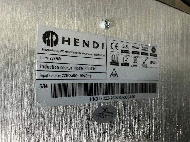 Hendi 3500m kookplaat (2x) - afbeelding 4 van  4