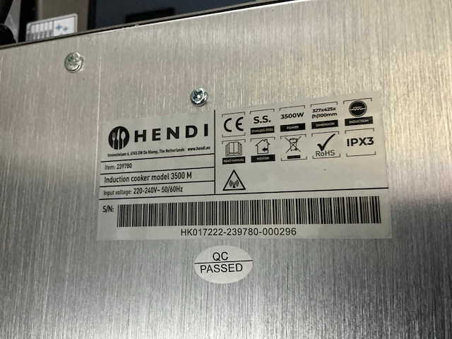 Hendi 3500m kookplaat (2x) - afbeelding 4 van  4