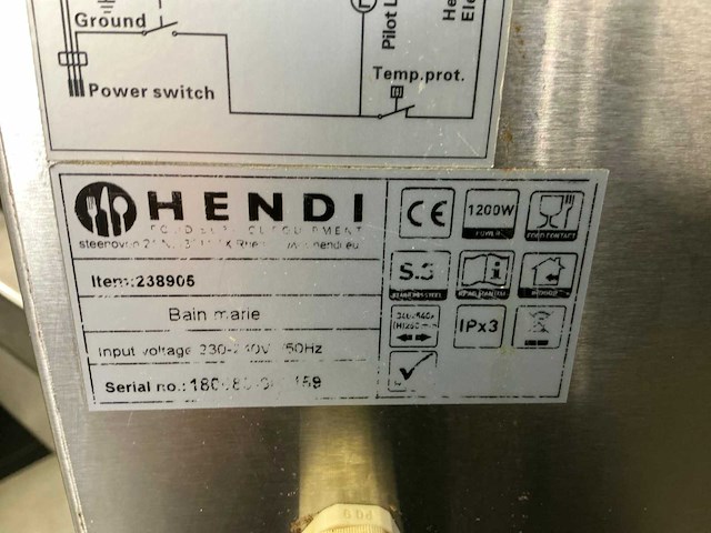 Hendi au-bain-marie (2x) - afbeelding 5 van  5