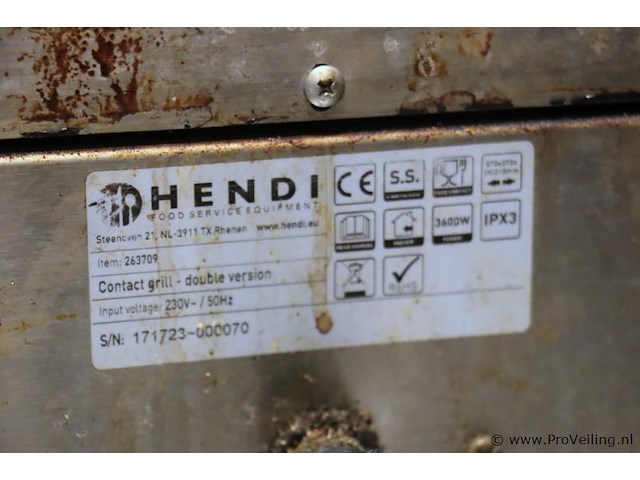 Hendi contact grill, dubbel - afbeelding 5 van  5