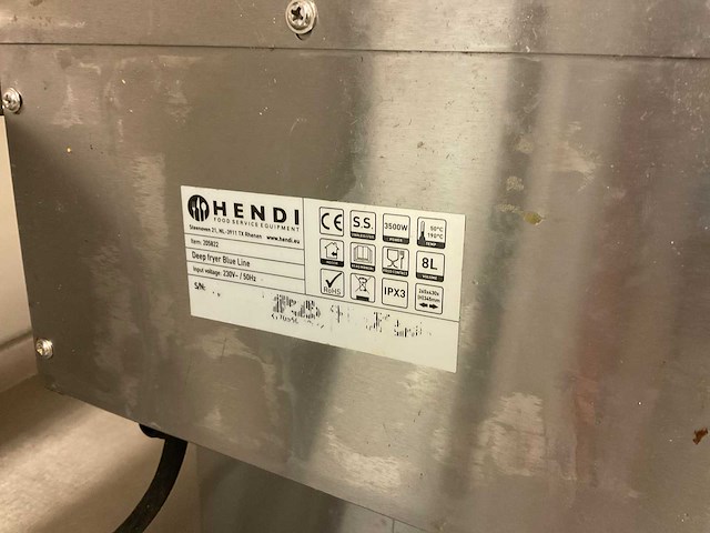 Hendi deepfryer blue line 8l friteuse - afbeelding 3 van  4