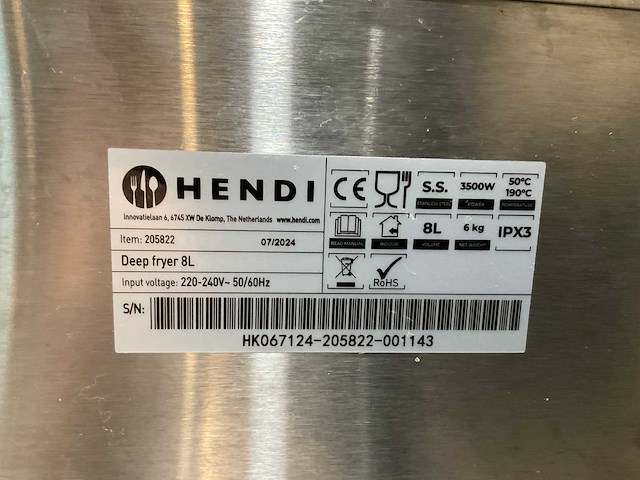 Hendi friteuse 3500 w - afbeelding 4 van  4