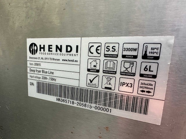 Hendi friteuse - afbeelding 7 van  7