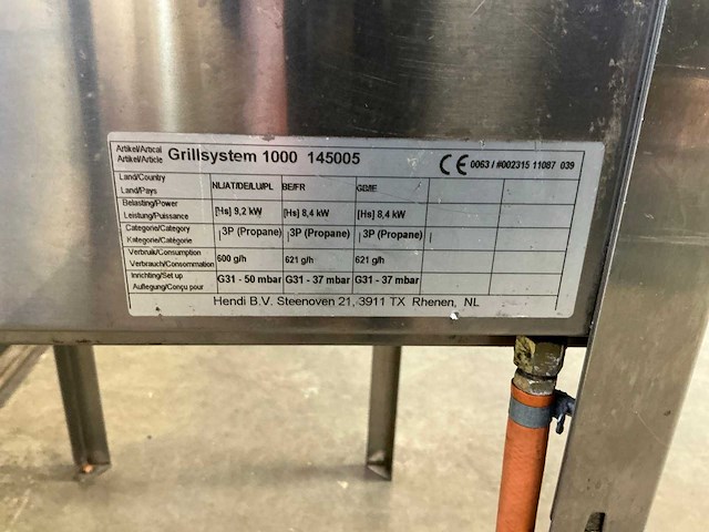 Hendi grillsystem 1000 gas bbq - afbeelding 4 van  4