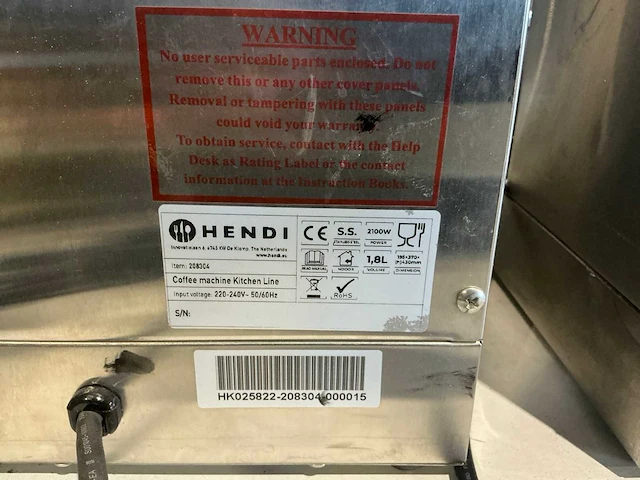 Hendi koffiemachine (2x) - afbeelding 3 van  4