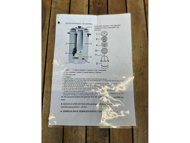 Hendi koffiepercolator - 100 koppen | 10l - afbeelding 2 van  10