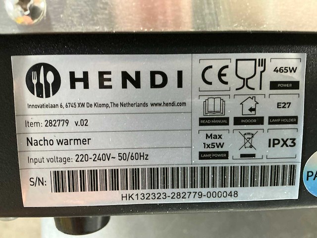 Hendi nacho warmhoudkast - afbeelding 1 van  1
