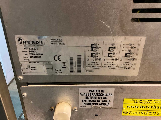 Hendi p800u heteluchtoven - afbeelding 8 van  8