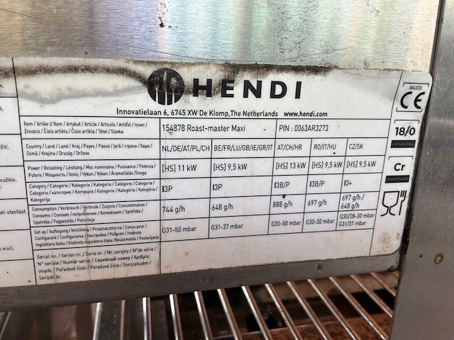 Hendi roast master maxi gas bbq (3x) - afbeelding 5 van  5