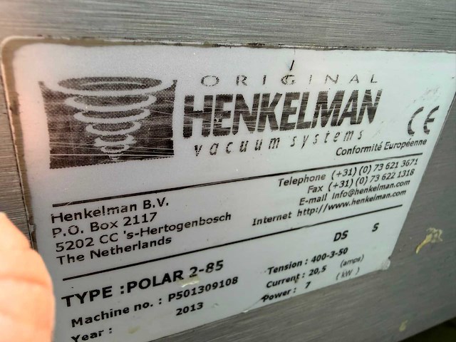 Henkelman - 2013 - polar 2-85 dubbelkamer - vacuümmachine - afbeelding 6 van  7