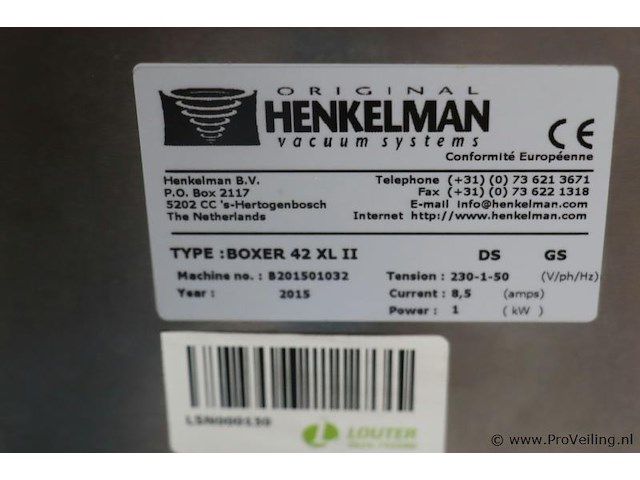 Henkelman boxer vacuüm verpakkingsmachine | type 42 xl ii - afbeelding 7 van  16