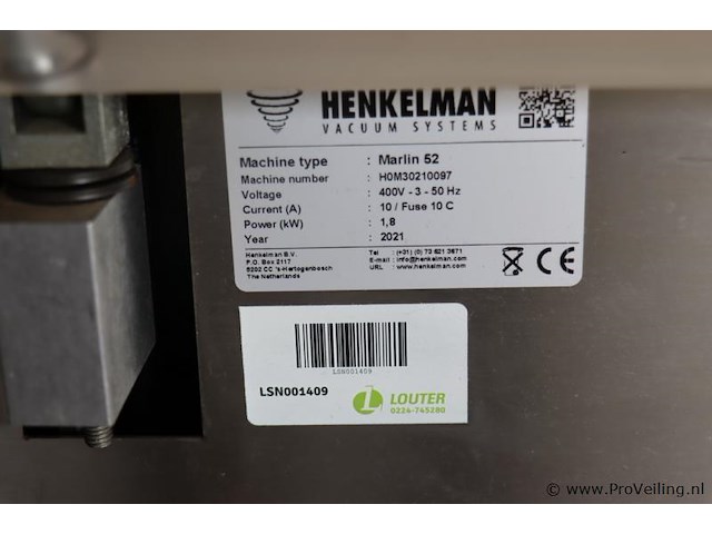 Henkelman marlin vacuümverpakkingsmachine | type marlin 52 - afbeelding 14 van  14