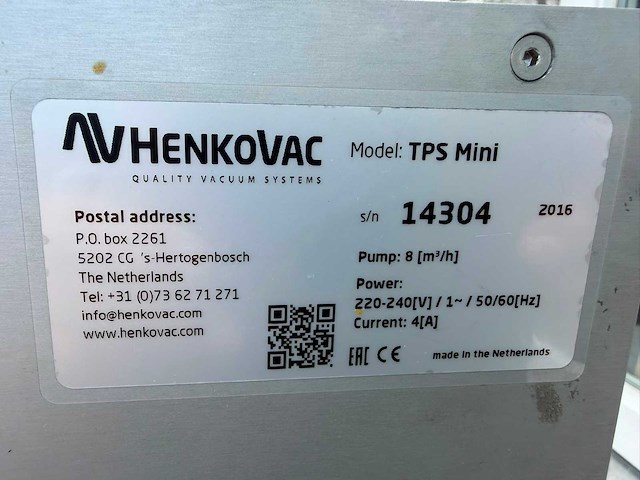 Henkovac - 2016 - tps mini - traysealer - afbeelding 5 van  5
