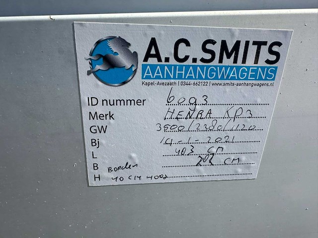 Henra aanhangwagen - afbeelding 5 van  8