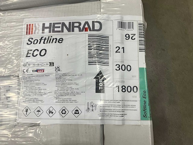 Henrad 0597032118 paneelradiator softline eco 300-21-1800 1339w (2x) - afbeelding 5 van  7