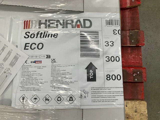 Henrad 0597033308 paneelradiator softline eco 300-33-800 1078w (3x) - afbeelding 6 van  8