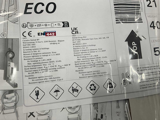 Henrad 0597042105 paneelradiator softline eco 400-21-500 464w (40x) - afbeelding 3 van  4