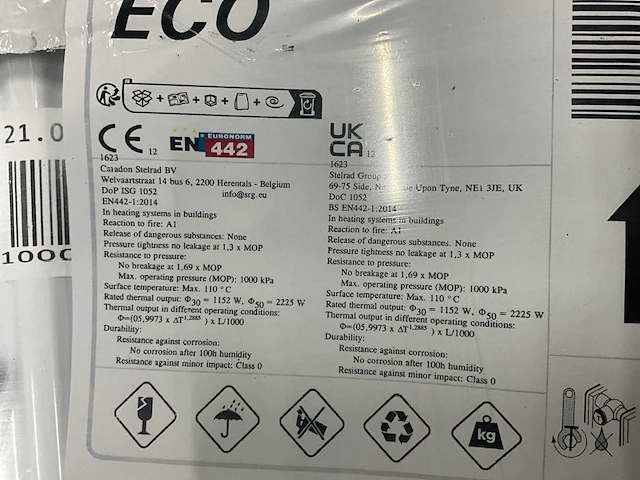 Henrad 0597042124 paneelradiator softline eco 400-21-2400 2225w - afbeelding 5 van  7