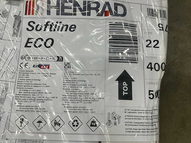 Henrad 0597042205 paneelradiator softline eco 400-22-500 587w (4x) - afbeelding 8 van  10
