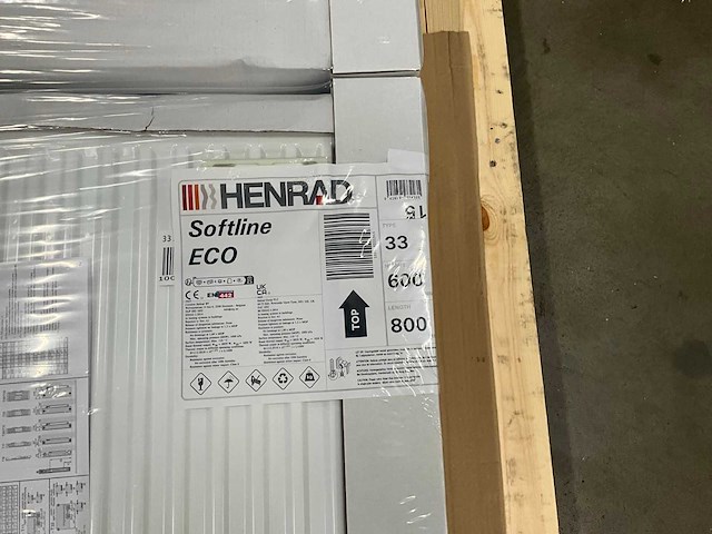 Henrad 0597063308 paneelradiator softline eco 600-33-800 1850w (2x) - afbeelding 4 van  6