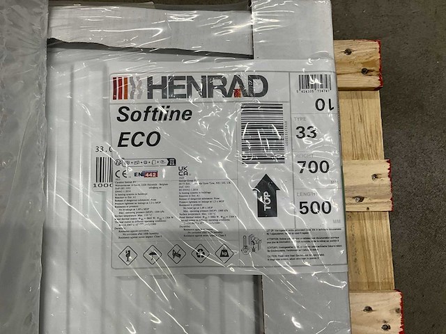 Henrad 0597073305 paneelradiator softline eco 700-33-500 1304w - afbeelding 4 van  6