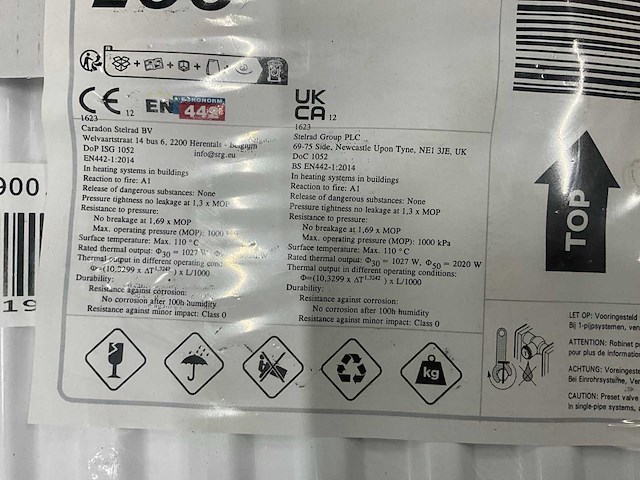 Henrad 0597092111 paneelradiator softline eco 900-21-1100 2020w - afbeelding 7 van  8